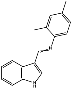 N-(1H-indol-3-ylmethylene)-2,4-dimethylaniline Struktur