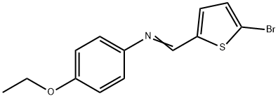 N-[(5-bromo-2-thienyl)methylene]-4-ethoxyaniline Struktur