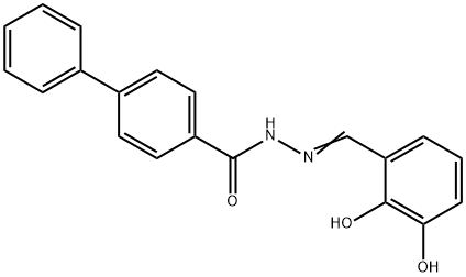 N'-(2,3-dihydroxybenzylidene)-4-biphenylcarbohydrazide Struktur