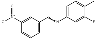 (3-fluoro-4-methylphenyl)(3-nitrobenzylidene)amine Struktur