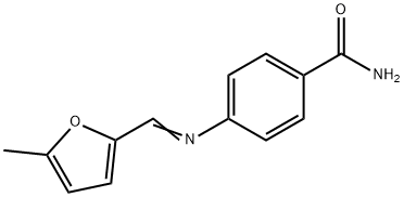 4-{[(5-methyl-2-furyl)methylene]amino}benzamide Struktur