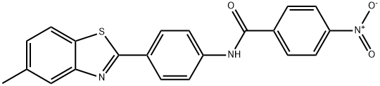 N-(4-(5-methylbenzo[d]thiazol-2-yl)phenyl)-4-nitrobenzamide Struktur