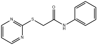 N-phenyl-2-(pyrimidin-2-ylthio)acetamide Struktur