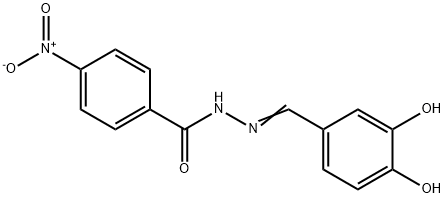 N'-(3,4-dihydroxybenzylidene)-4-nitrobenzohydrazide Struktur