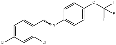 N-(2,4-dichlorobenzylidene)-4-(trifluoromethoxy)aniline Struktur