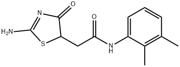 N-(2,3-dimethylphenyl)-2-(2-imino-4-oxothiazolidin-5-yl)acetamide Struktur