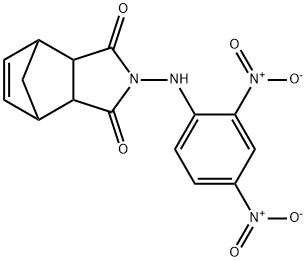 2-((2,4-dinitrophenyl)amino)-3a,4,7,7a-tetrahydro-1H-4,7-methanoisoindole-1,3(2H)-dione Struktur