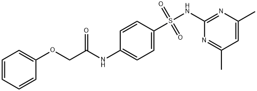 N-(4-(N-(4,6-dimethylpyrimidin-2-yl)sulfamoyl)phenyl)-2-phenoxyacetamide Struktur