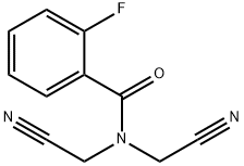 N,N-bis(cyanomethyl)-2-fluorobenzamide Struktur