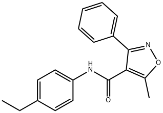 N-(4-ethylphenyl)-5-methyl-3-phenyl-1,2-oxazole-4-carboxamide Struktur