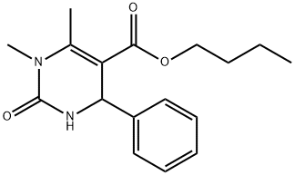 butyl 1,6-dimethyl-2-oxo-4-phenyl-1,2,3,4-tetrahydropyrimidine-5-carboxylate Struktur