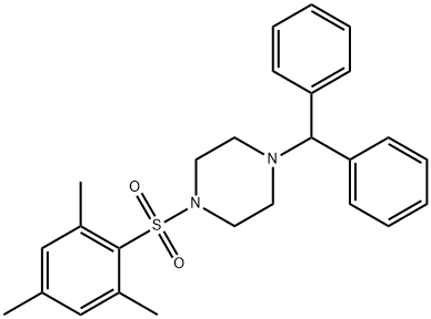 1-benzhydryl-4-(mesitylsulfonyl)piperazine Struktur