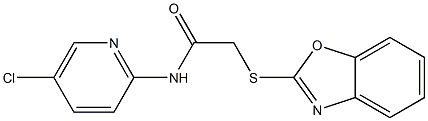 2-(1,3-benzoxazol-2-ylsulfanyl)-N-(5-chloropyridin-2-yl)acetamide Struktur