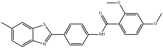 2,4-dimethoxy-N-(4-(6-methylbenzo[d]thiazol-2-yl)phenyl)benzamide Struktur