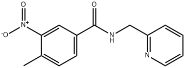 4-methyl-3-nitro-N-(pyridin-2-ylmethyl)benzamide Struktur