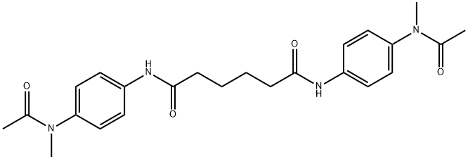 N,N'-bis{4-[acetyl(methyl)amino]phenyl}hexanediamide Struktur