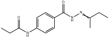 N-(4-{[2-(1-methylpropylidene)hydrazino]carbonyl}phenyl)propanamide Struktur