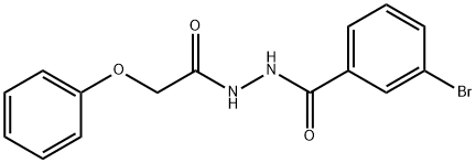 3-bromo-N'-(phenoxyacetyl)benzohydrazide Struktur