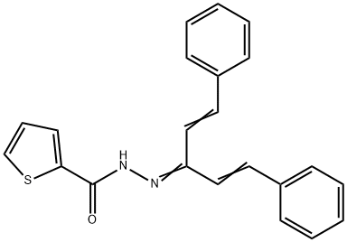 N'-[3-phenyl-1-(2-phenylvinyl)-2-propen-1-ylidene]-2-thiophenecarbohydrazide Struktur