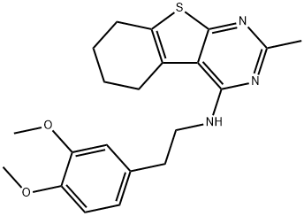 N-(3,4-dimethoxyphenethyl)-2-methyl-5,6,7,8-tetrahydrobenzo[4,5]thieno[2,3-d]pyrimidin-4-amine Struktur