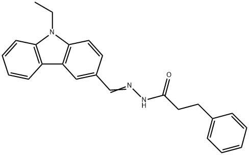 N'-[(9-ethyl-9H-carbazol-3-yl)methylene]-3-phenylpropanohydrazide Struktur