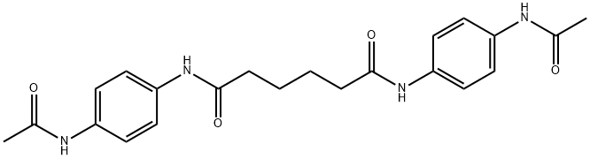 N,N'-bis[4-(acetylamino)phenyl]hexanediamide Struktur