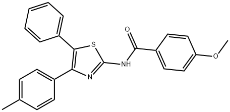 4-methoxy-N-(5-phenyl-4-(p-tolyl)thiazol-2-yl)benzamide Struktur