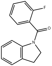 2,3-dihydroindol-1-yl-(2-fluorophenyl)methanone Struktur