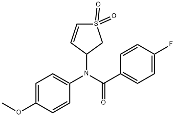 N-(1,1-dioxido-2,3-dihydrothiophen-3-yl)-4-fluoro-N-(4-methoxyphenyl)benzamide Struktur