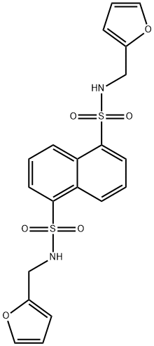 N1,N5-bis(furan-2-ylmethyl)naphthalene-1,5-disulfonamide Struktur