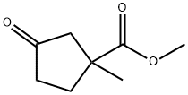 1-Methyl-3-oxo-cyclopentanecarboxylic acid methyl ester Struktur