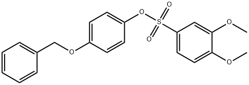 4-(benzyloxy)phenyl 3,4-dimethoxybenzenesulfonate Struktur