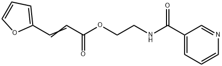 2-(nicotinamido)ethyl (E)-3-(furan-2-yl)acrylate Struktur