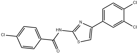 4-chloro-N-(4-(3,4-dichlorophenyl)thiazol-2-yl)benzamide Struktur