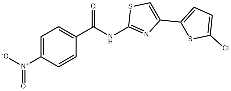 N-(4-(5-chlorothiophen-2-yl)thiazol-2-yl)-4-nitrobenzamide Struktur