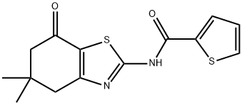 N-(5,5-dimethyl-7-oxo-4,5,6,7-tetrahydrobenzo[d]thiazol-2-yl)thiophene-2-carboxamide Struktur