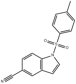 1H-Indole-5-carbonitrile, 1-[(4-methylphenyl)sulfonyl]- Struktur