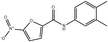 N-(3,4-dimethylphenyl)-5-nitrofuran-2-carboxamide Struktur