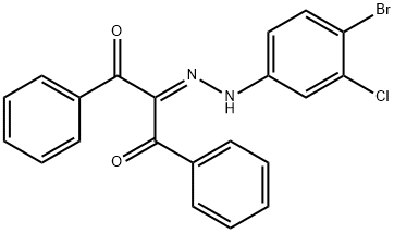 2-[(4-bromo-3-chlorophenyl)hydrazono]-1,3-diphenyl-1,3-propanedione Struktur