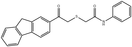 2-[2-(9H-fluoren-2-yl)-2-oxoethyl]sulfanyl-N-phenylacetamide Struktur