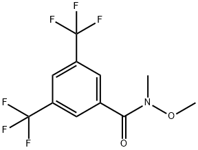 N-methoxy-N-methyl-3,5-bis(trifluoromethyl)benzamide Struktur