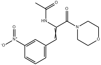 N-[1-(4-morpholinylcarbonyl)-2-(3-nitrophenyl)vinyl]acetamide Struktur