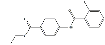 propyl 4-{[(2-iodophenyl)carbonyl]amino}benzoate Struktur