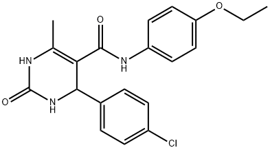 4-(4-chlorophenyl)-N-(4-ethoxyphenyl)-6-methyl-2-oxo-1,2,3,4-tetrahydropyrimidine-5-carboxamide Struktur