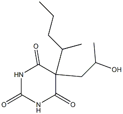 2,4,6(1H,3H,5H)-Pyrimidinetrione,5-(2-hydroxypropyl)-5-(1-methylbutyl)- Struktur