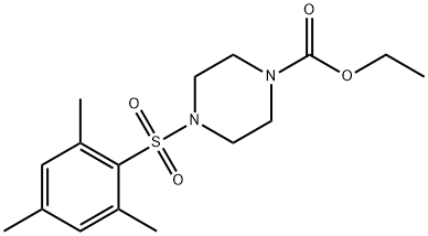 ethyl 4-(2,4,6-trimethylphenyl)sulfonylpiperazine-1-carboxylate Struktur