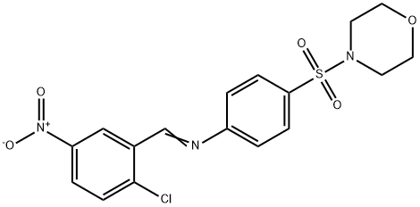 N-(2-chloro-5-nitrobenzylidene)-4-(4-morpholinylsulfonyl)aniline Struktur