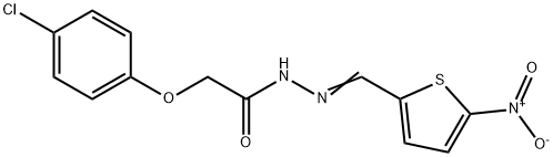 2-(4-chlorophenoxy)-N'-[(5-nitro-2-thienyl)methylene]acetohydrazide Struktur