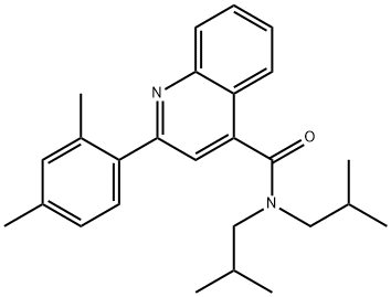 2-(2,4-dimethylphenyl)-N,N-bis(2-methylpropyl)quinoline-4-carboxamide Struktur