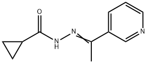 N-[(E)-1-pyridin-3-ylethylideneamino]cyclopropanecarboxamide Struktur